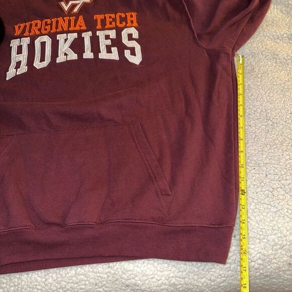 Virginia Tech Hokies Men’s Maroon Hooded Sweatshirt Size XXL GUC - Picture 9 of 12